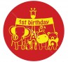First birthday glass slide design5